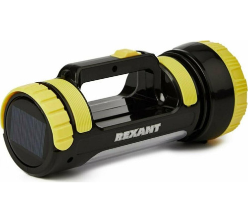 REXANT (75-7822) Фонарь прожекторный, двухрежимный, USB зарядкой и наплечным ремнем, черный