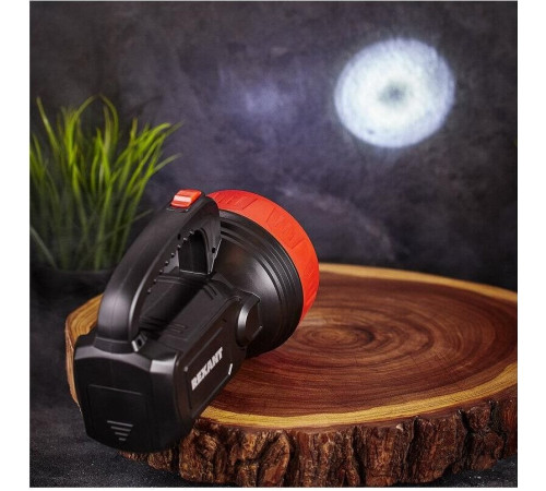 REXANT (75-7823) Фонарь прожекторный, двухрежимный, со встроенным аккумулятором ,черный