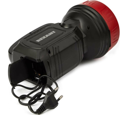 REXANT (75-7823) Фонарь прожекторный, двухрежимный, со встроенным аккумулятором ,черный