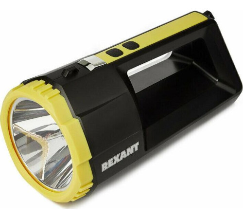 REXANT (75-7824) Фонарь прожекторный, пятирежимный, с наплечным ремнем и функцией Power bank, черный