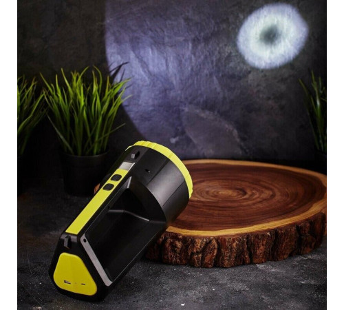 REXANT (75-7824) Фонарь прожекторный, пятирежимный, с наплечным ремнем и функцией Power bank, черный