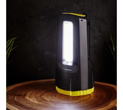 REXANT (75-7824) Фонарь прожекторный, пятирежимный, с наплечным ремнем и функцией Power bank, черный