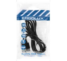 ERGOLUX (15089) ELX-CDC02P-C02 USB-Type C 1м черный