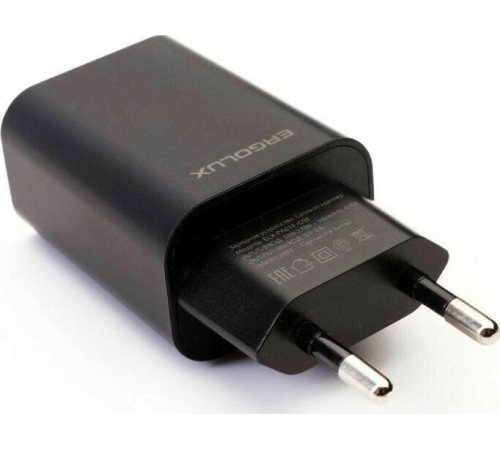 ERGOLUX (15107) ELX-РA01P-C02 ПРОМО (Сетевой адаптер 10Вт 1USB, 100-220В, 5V/2А, Черный, Пакет)