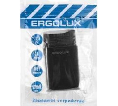ERGOLUX (15107) ELX-РA01P-C02 ПРОМО (Сетевой адаптер 10Вт 1USB, 100-220В, 5V/2А, Черный, Пакет)