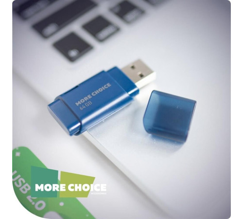 MORE CHOICE (4610196401114) MF64 USB 64GB 2.0 Dark Blue