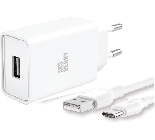 AKSBERRY (6900221560014) T40 1USB 24A + Type C (белый)