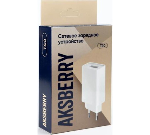 AKSBERRY (6900221580012) T40 1USB 24A + Lightning (белый)
