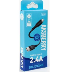 AKSBERRY (6972969383170) X156 Silicone Type C 2.4A 1м черный