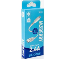 AKSBERRY (6972969383187) X156 Silicone Type C 2.4A 1м белый