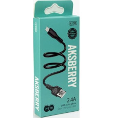AKSBERRY (6972969383217) X155 для MicroUSB 1м 2.4A черный