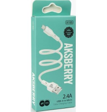 AKSBERRY (6972969383224) X155 для MicroUSB 1м 2.4A белый