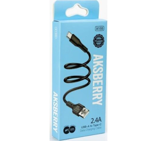 AKSBERRY (6972969383231) X155 для Type-C 1м 24A (черный)