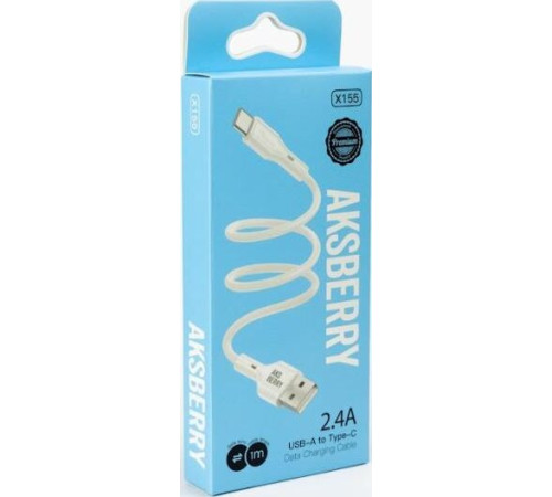 AKSBERRY (6972969383248) X155 для Type-C 1м 2.4A белый