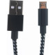 PERFEO (U4802) USB A вилка - Micro USB вилка, черно-белый, 3 м