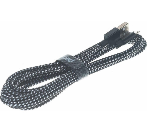 PERFEO (U4802) USB A вилка - Micro USB вилка, черно-белый, 3 м