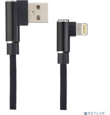 PERFEO (I4315) USB A - Lightning, 2.4A, угловой, черный, 1 м., Light Premium