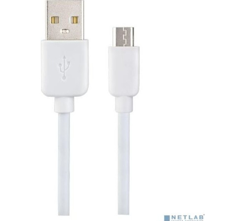 PERFEO (U4007) USB A вилка - Micro USB вилка, 2.4A, белый, 1 м, Micro ONE