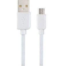PERFEO (U4026) USB A вилка - Micro USB вилка, 2.4A, белый, силикон, длина 1 м., SILICON