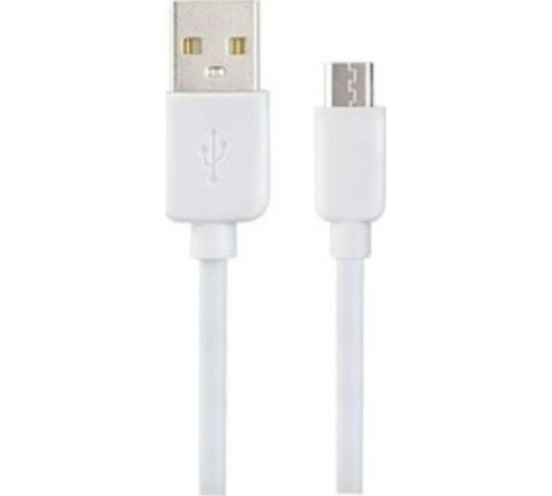PERFEO (U4026) USB A вилка - Micro USB вилка, 2.4A, белый, силикон, длина 1 м., SILICON
