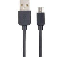 PERFEO (U4006) USB A вилка - Micro USB вилка, 2.4A, черный, 1 м, Micro ONE