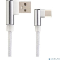 PERFEO (U4905) USB A вилка - Type-C вилка, 2.4A, угловой, белый, длина 1 м., Type-C Premium