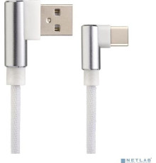 PERFEO (U4905) USB A вилка - Type-C вилка, 2.4A, угловой, белый, длина 1 м., Type-C Premium