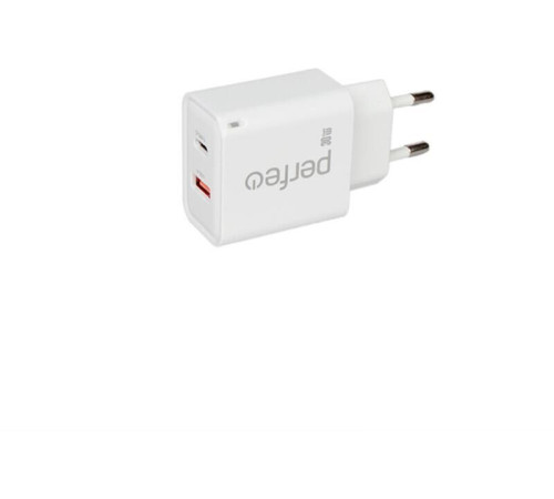 PERFEO (I4653) USB-A+TYPE-C, GaN, 30W, белый
