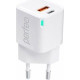 PERFEO (I4653) USB-A+TYPE-C, GaN, 30W, белый
