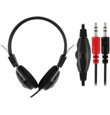 OKLICK Наушники с микрофоном Оклик HS-M200 черный 1.8м накладные оголовье (1532011)