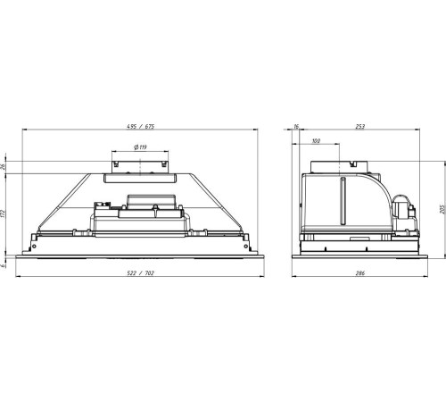 ELIKOR BUILT-IN CASPER 70H-450-P3D нерж. сталь