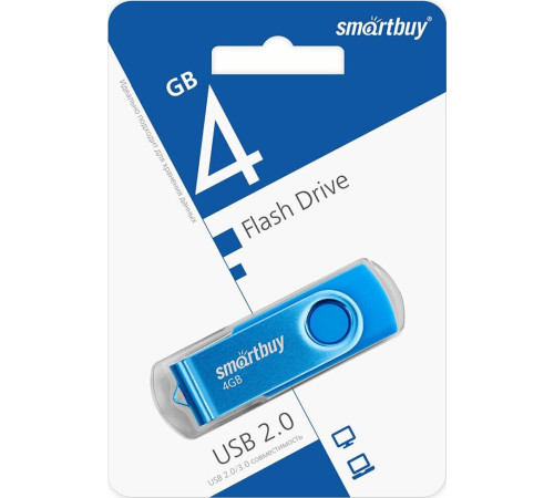 SMARTBUY (SB004GB2TWB) UFD 2.0 004GB Twist Blue