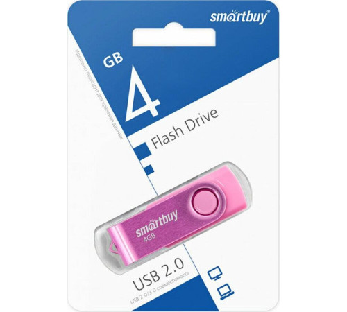 SMARTBUY (SB004GB2TWP) UFD 2.0 004GB Twist Pink