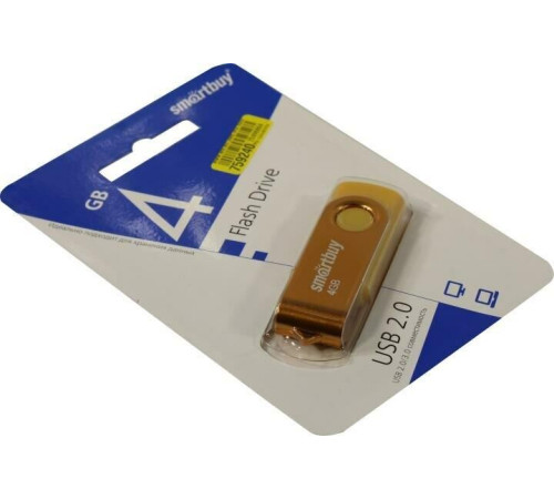 SMARTBUY (SB004GB2TWY) UFD 2.0 004GB Twist Yellow