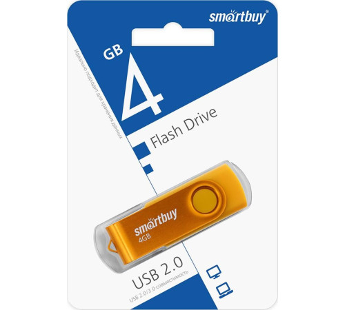SMARTBUY (SB004GB2TWY) UFD 2.0 004GB Twist Yellow