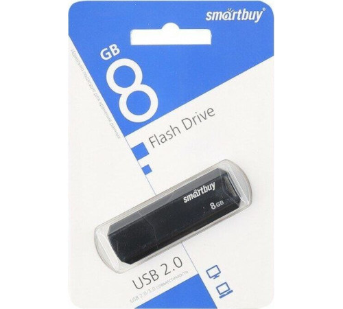 SMARTBUY (SB8GBCLU-K) UFD 2.0 008GB CLUE Black