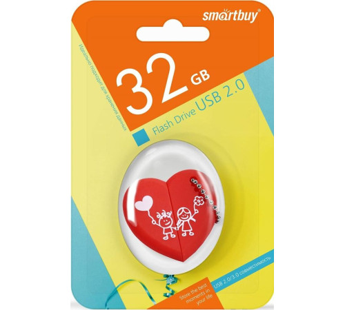 SMARTBUY (SB32GBHeart) UFD 2.0 032GB Wild series Сер