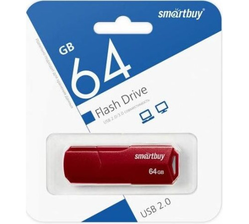 SMARTBUY (SB64GBCLU-BG) UFD 2.0 064GB CLUE Burgundy
