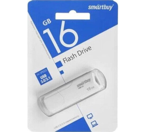 SMARTBUY (SB16GBCLU-W3) UFD 3.0/3.1 016GB CLUE White