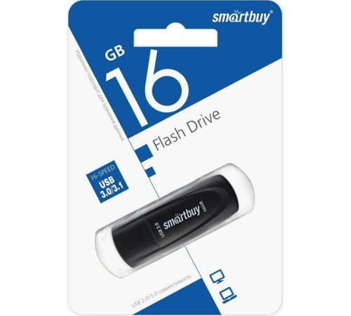 SMARTBUY (SB016GB3SCK) UFD 3.0/3.1 016GB Scout Black