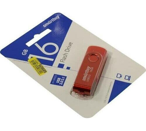 SMARTBUY (SB016GB3TWR) UFD 3.0/3.1 016GB Twist Red
