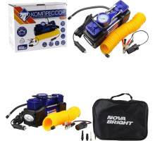 NOVA BRIGHT АК-75L двухпоршневой, металлический корпус, в сумке, LED-фонарь 36451