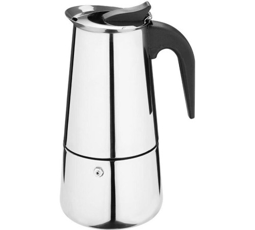 MALLONY Гейзерная кофеварка ITALIA, объем 450 мл/9 чашек, из нержавеющей стали