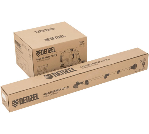 DENZEL Триммер бензиновый DR33S, 33 см3, разъемная штанга, состоит из 2 частей 96272