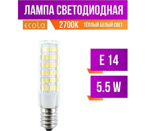 ECOLA B4TW55ELC T25 LED Micro 5,5W/E14/2700K для холодил., шв. машинки