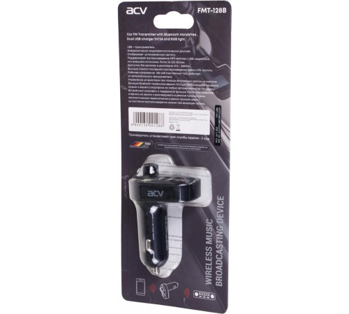 ACV FMT-128B черный MicroSD BT USB (38762)