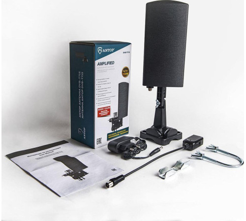 ANTOP DVB-T715 DVB-T2 и ДМВ+МВ+FM активная