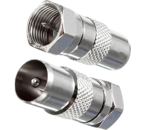 СИГНАЛ (6647) Переходник F шт. - TV шт. метал