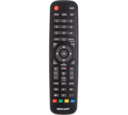 Пульт универсальный для телевизора REXANT (38-0104) Пульт универсальный для телевизора Haier черный