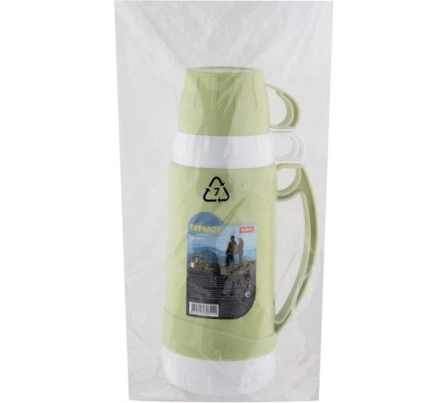 MALLONY Термос в пластиковом корпусе со стеклянной колбой VALENTE, 1,0 л, (2 чашки) (106036)